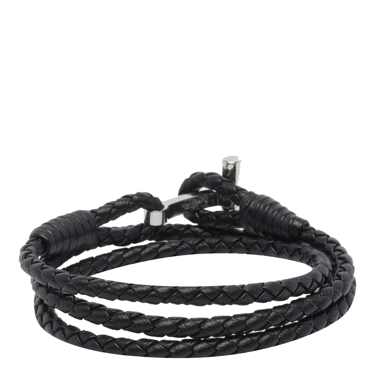 Tom Ford Bijoux Black Calf Leather And Brass