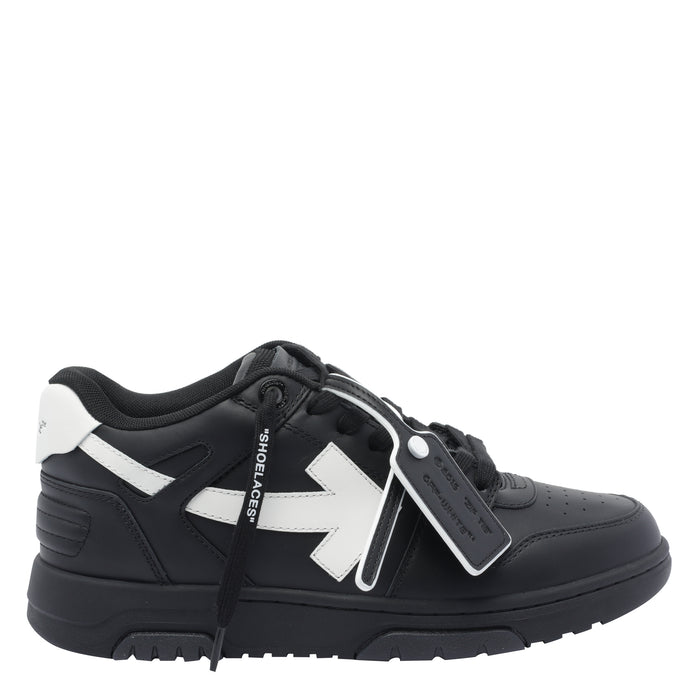 Off White Sneakers Black Leather