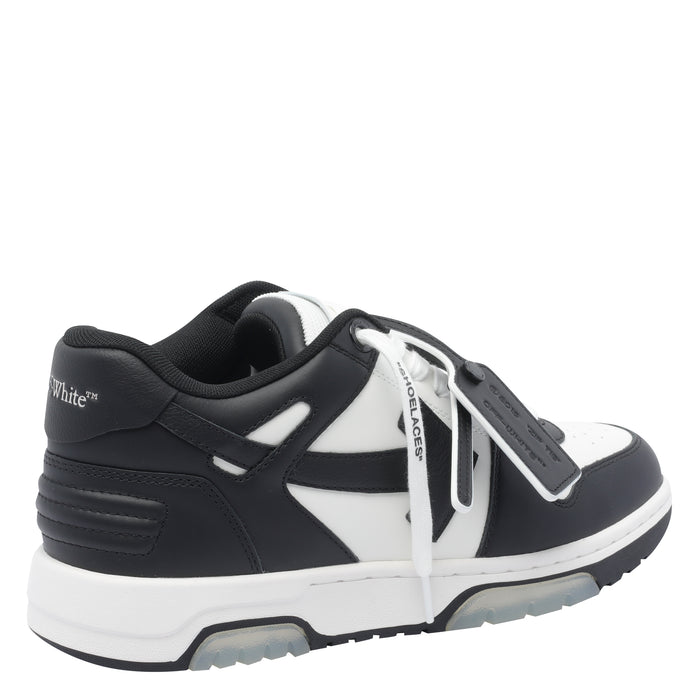 Off White Sneakers Black Calf Leather/rubber Sole