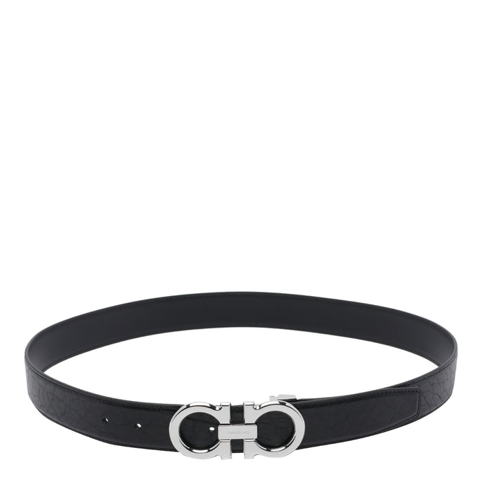 Ferragamo Belts Black Calf Leather