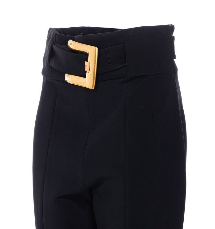Balmain Trousers Black Viscose