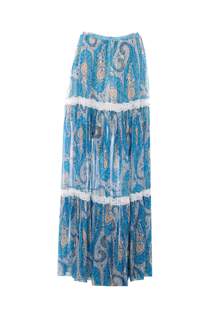 Etro Skirts Blue Silk