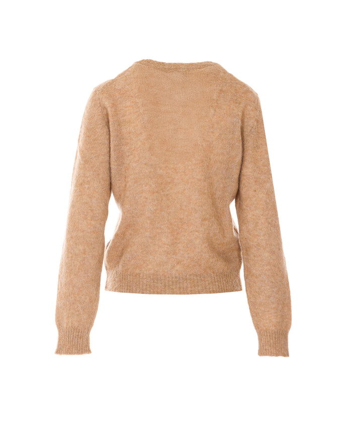Ganni Sweaters Beige Wool