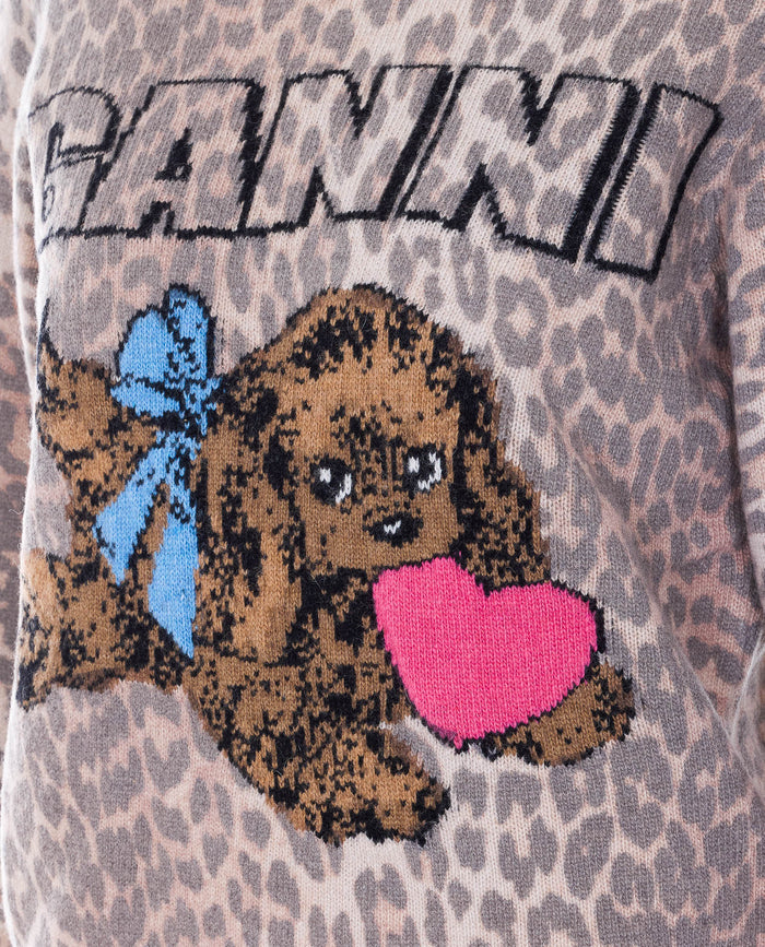 Ganni Sweaters Brown Wool