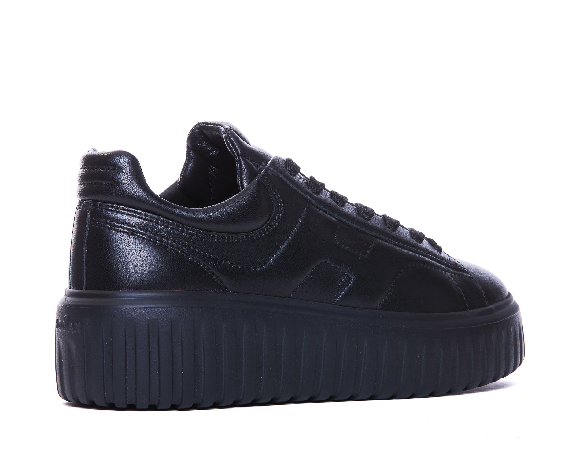 Hogan Sneakers Black Calf Leather/rubber Sole