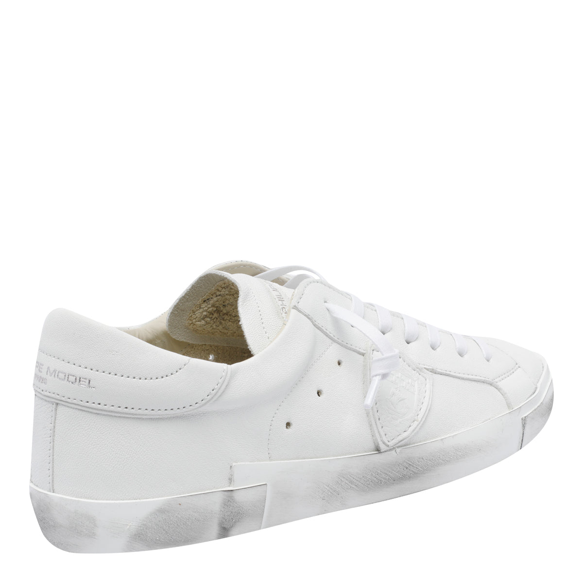 Philippe Model Sneakers White Calf Leather/rubber Sole