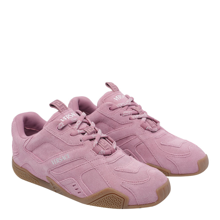 Versace Sneakers Pink Suede Leather/rubber Sole