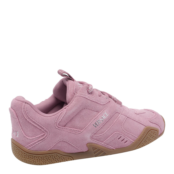 Versace Sneakers Pink Suede Leather/rubber Sole