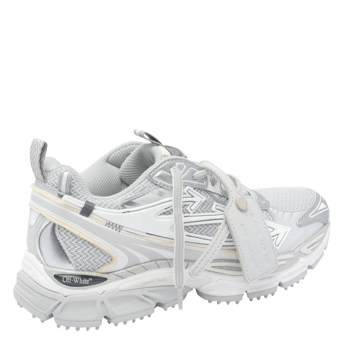 Off White Sneakers Grey Fabric Rubber/rubber Sole