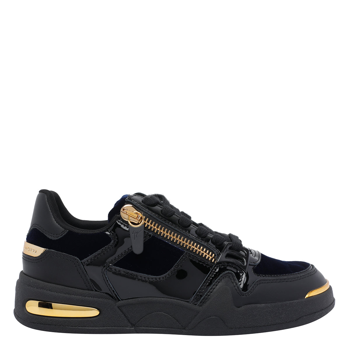 Giuseppe Zanotti Sneakers Black Calf Leather/rubber Sole