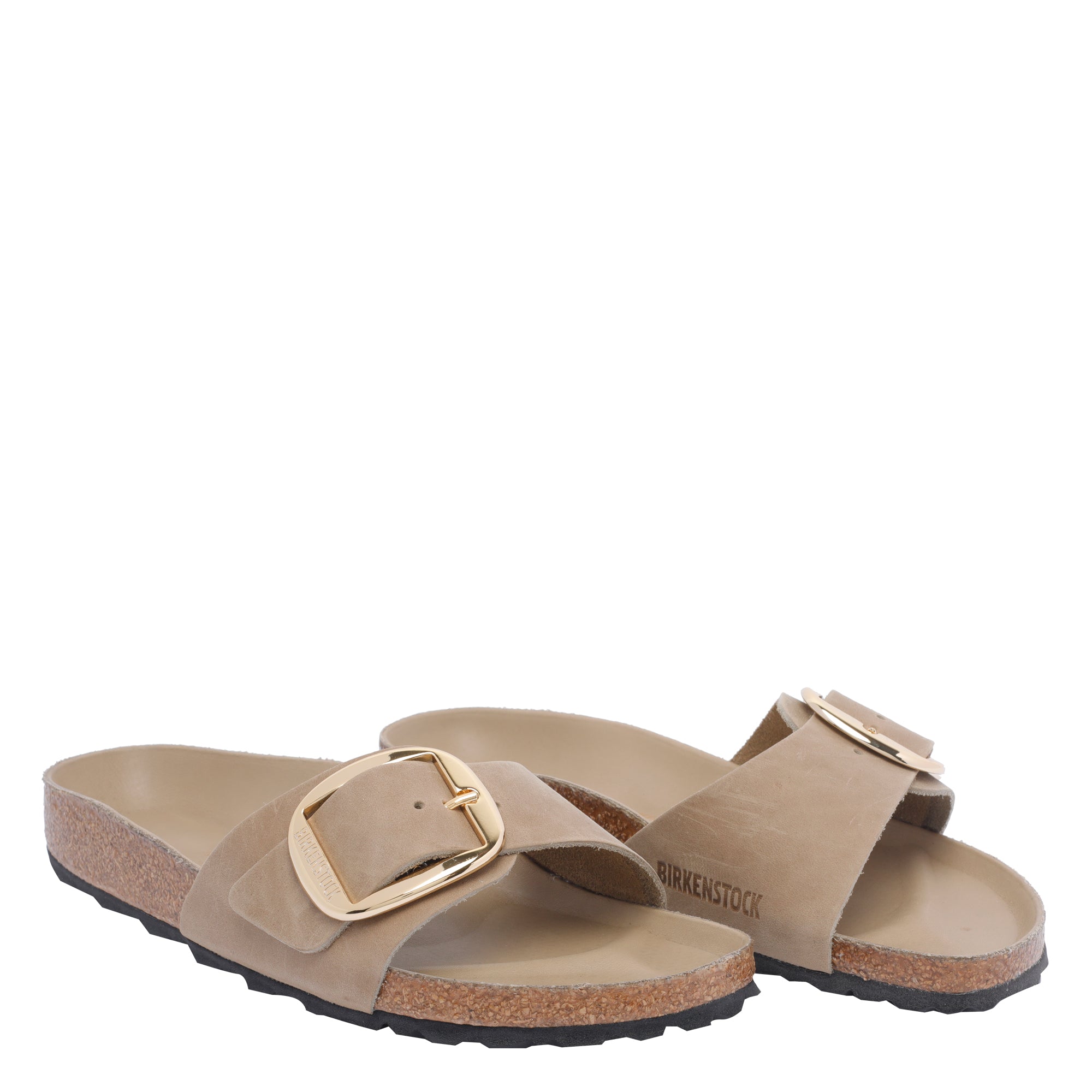 Birkenstock Sandals Beige Calf Leather/rubber Sole