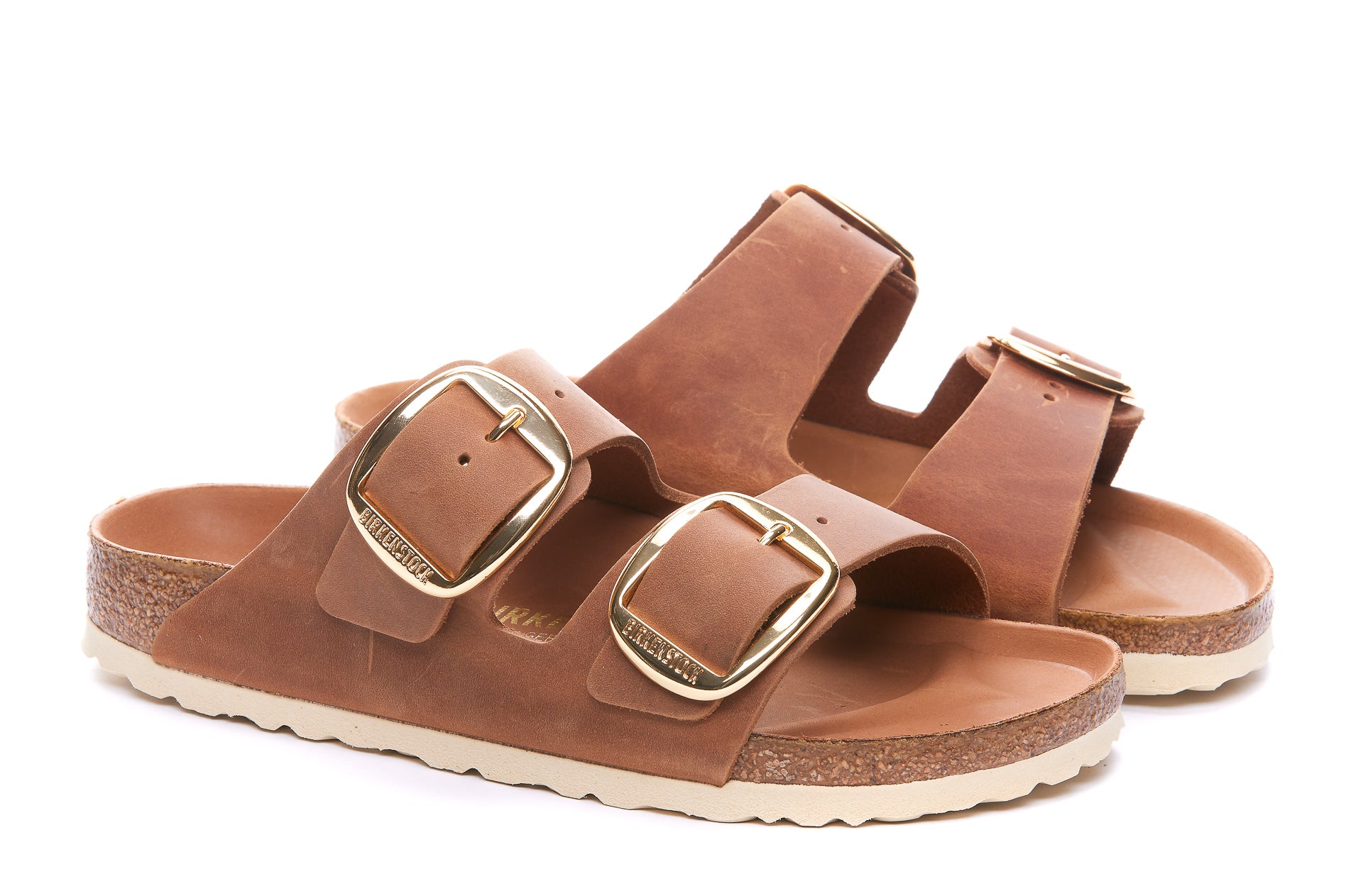 Birkenstock Sandals Brown Calf Leather/rubber Sole