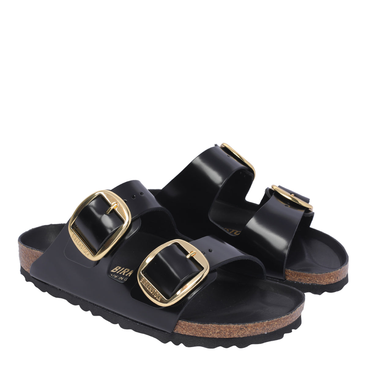 Birkenstock Sandals Black Calf Leather/rubber Sole