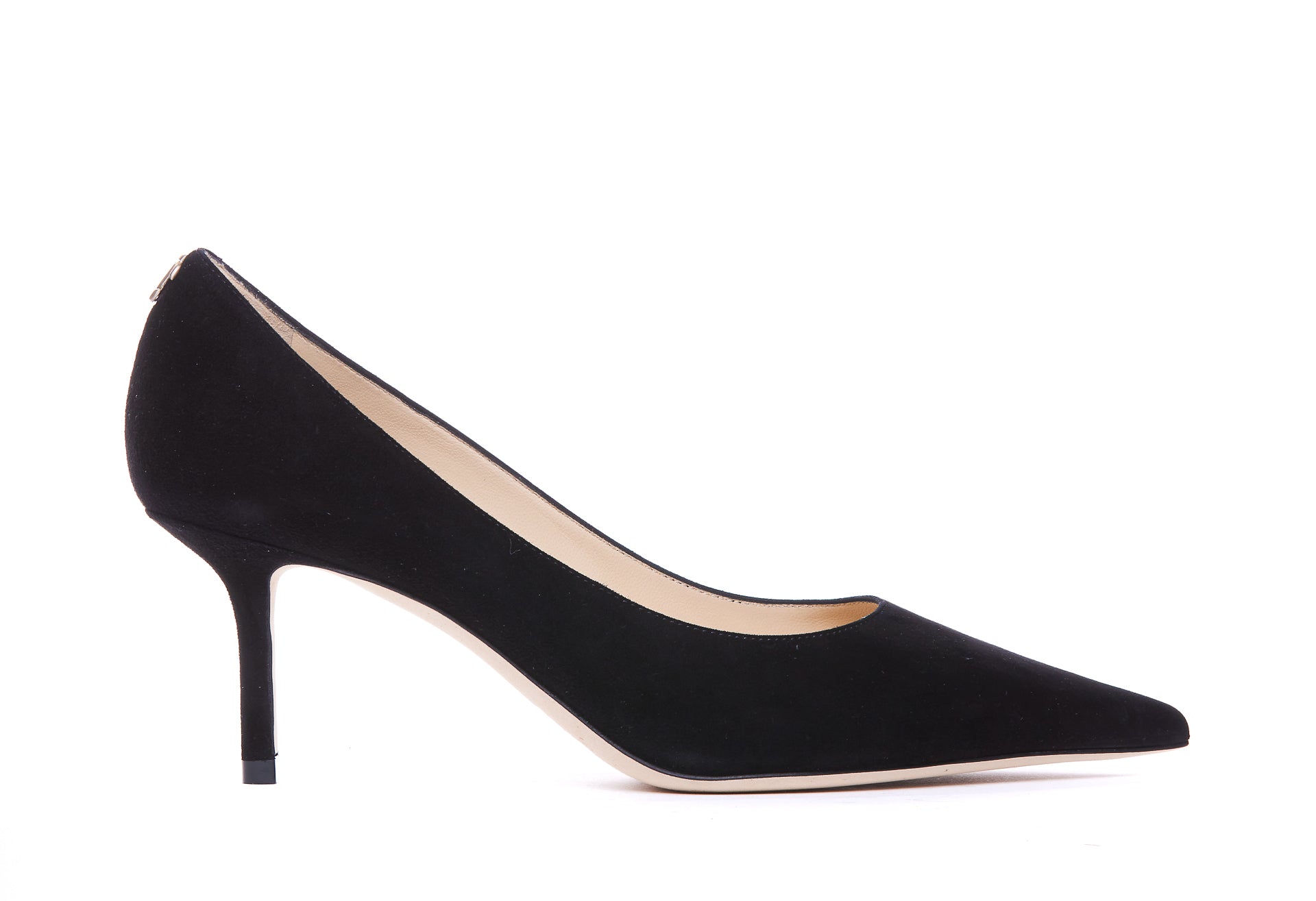 Jimmy Choo With Heel Black Suede Leather/leather Sole