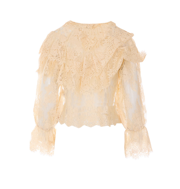 Rixo Top Beige Polyamide