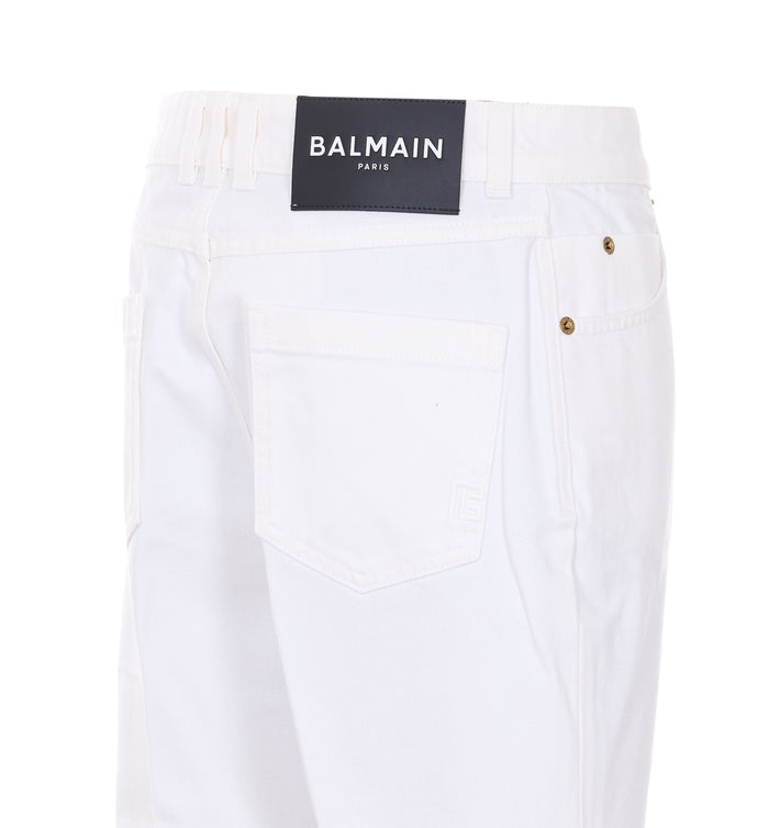 Balmain Jeans White Cotton