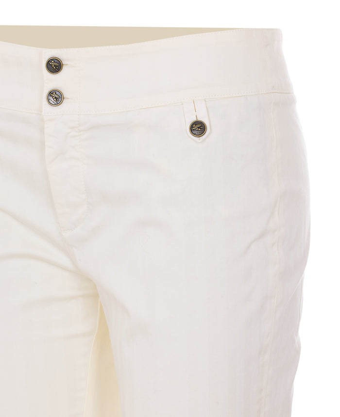 Etro Trousers White Cotton