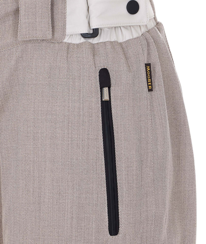 Moorer Trousers Beige Polyamide