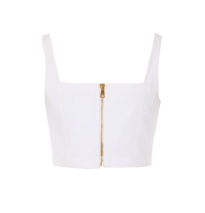 Balmain Top White Cotton