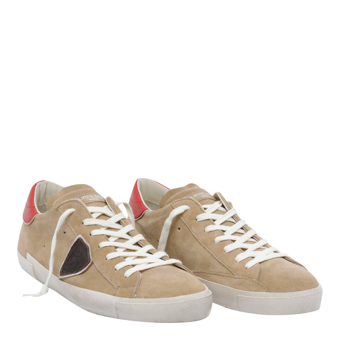 Philippe Model Sneakers Beige Suede Leather/rubber Sole