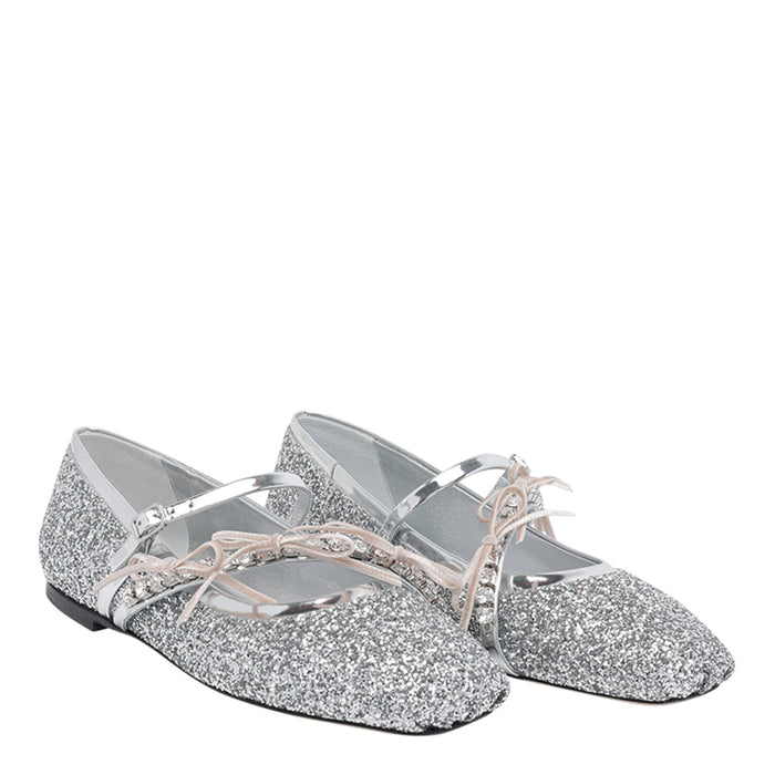 Jimmy Choo Flat Shoes Silver