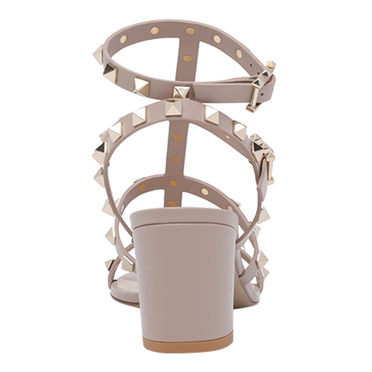 Valentino Garavani Sandals Beige Calf Leather/leather Sole
