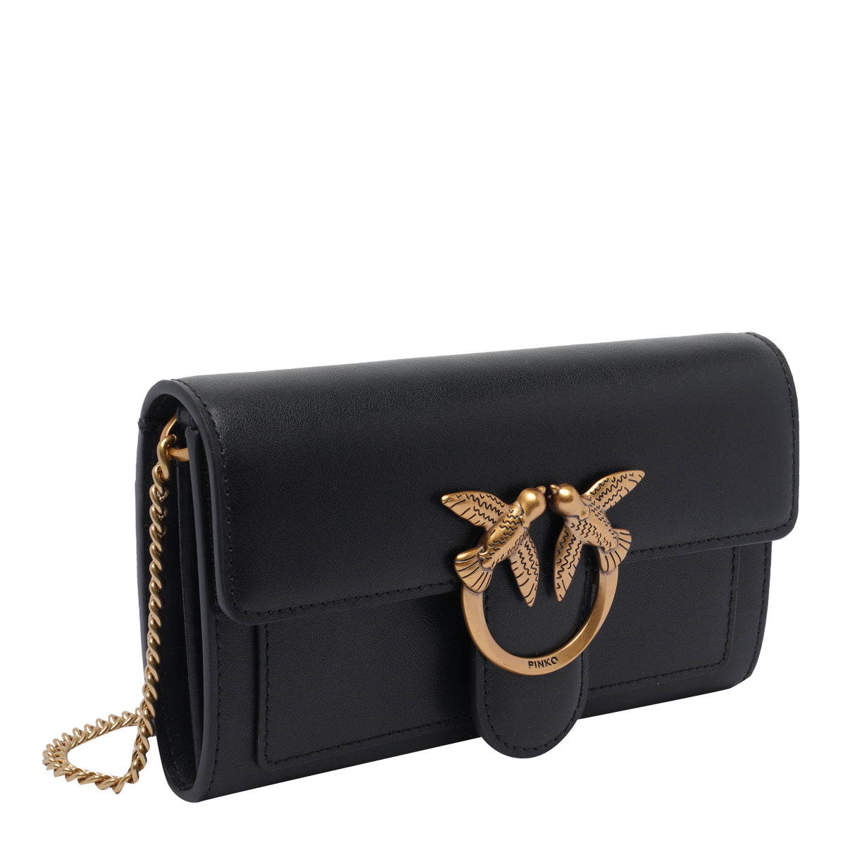 Pinko Wallets Black Calf Leather