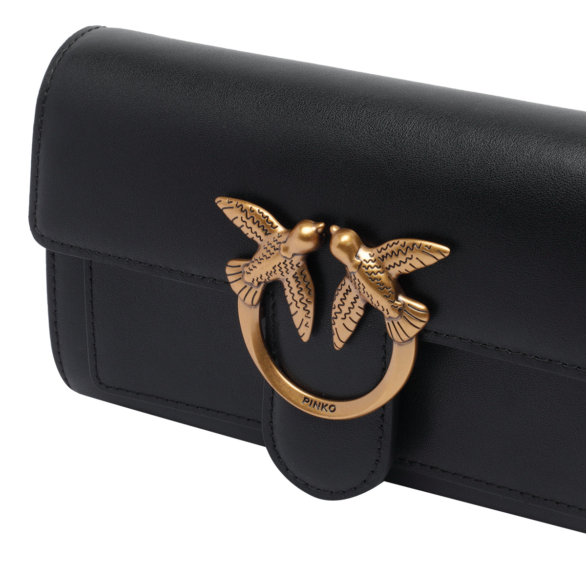Pinko Wallets Black Calf Leather
