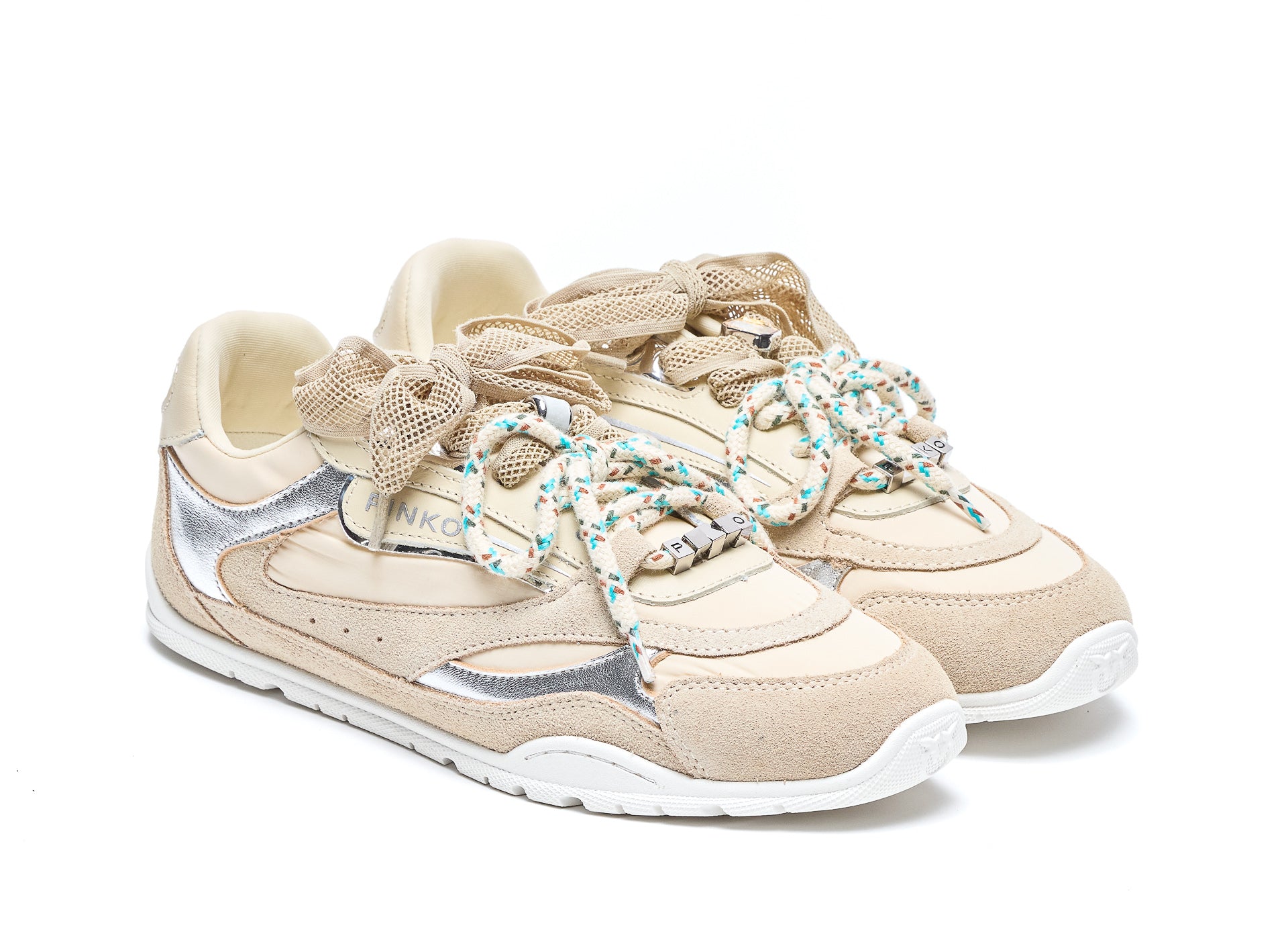 Pinko Sneakers Beige Leather