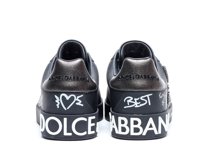 Dolce & Gabbana Sneakers Grey Leather And Fabric