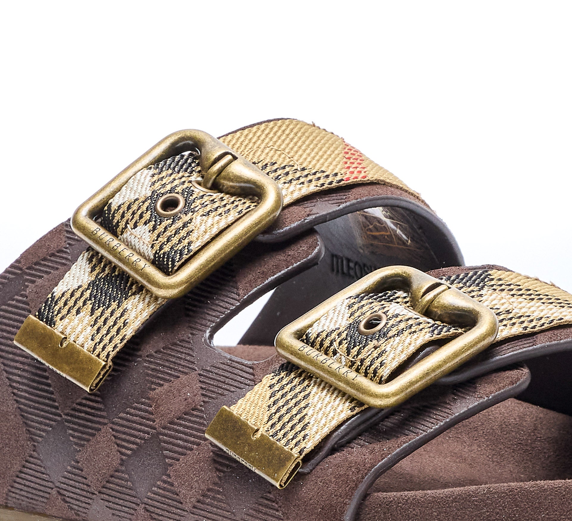 Burberry Sandals Brown Leather