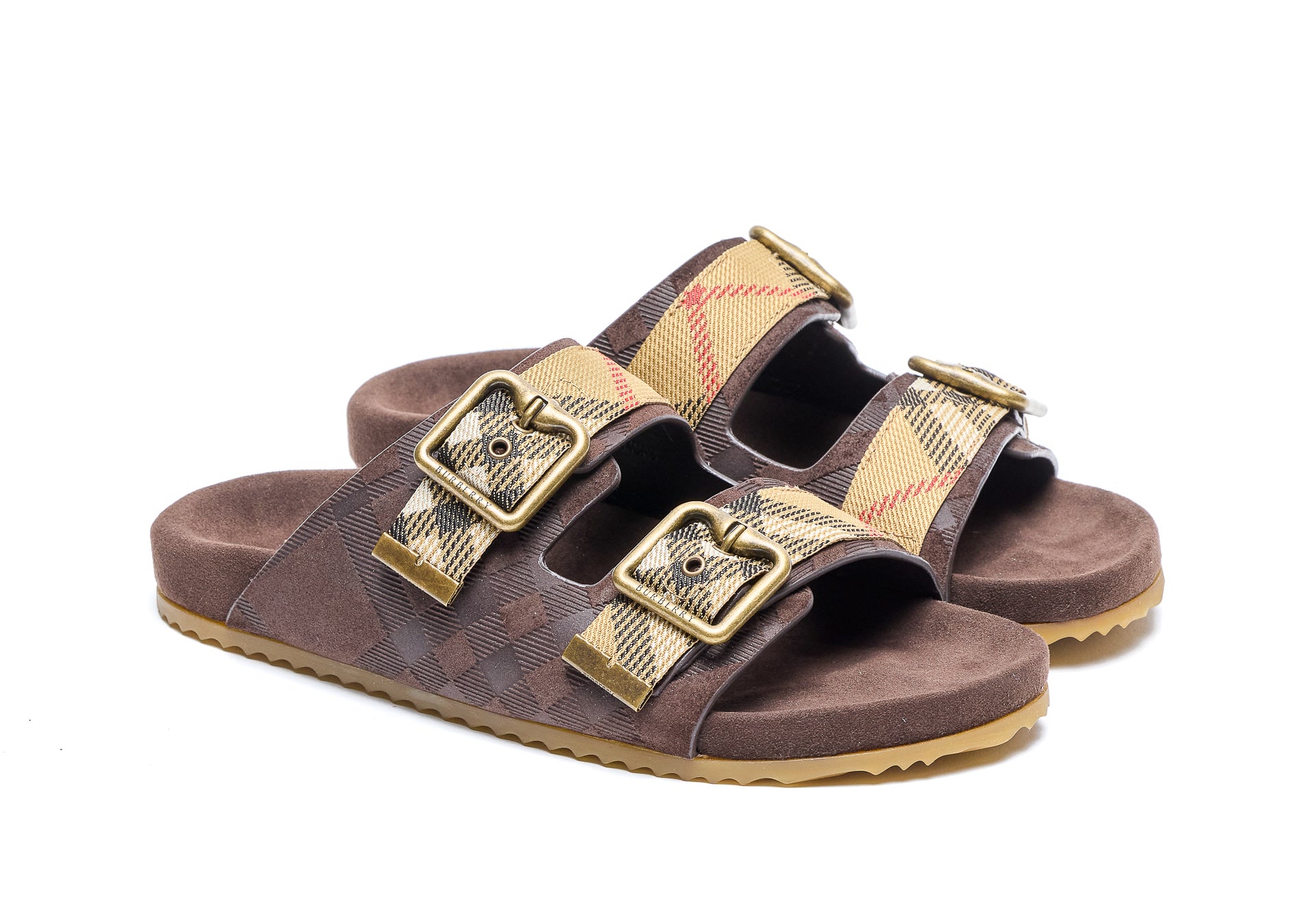 Burberry Sandals Brown Leather