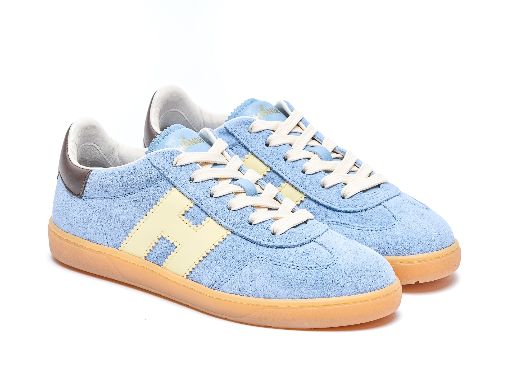 Hogan Sneakers Blue Suede And Leather