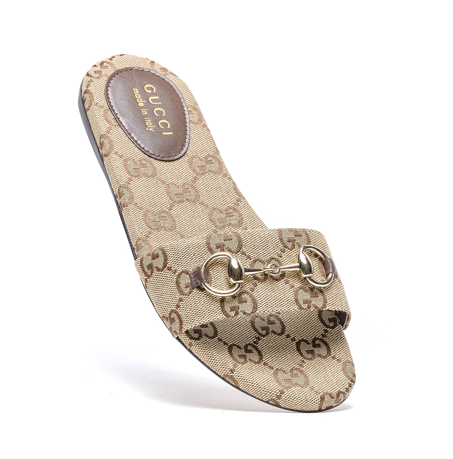 Gucci Sandals Beige Fabric