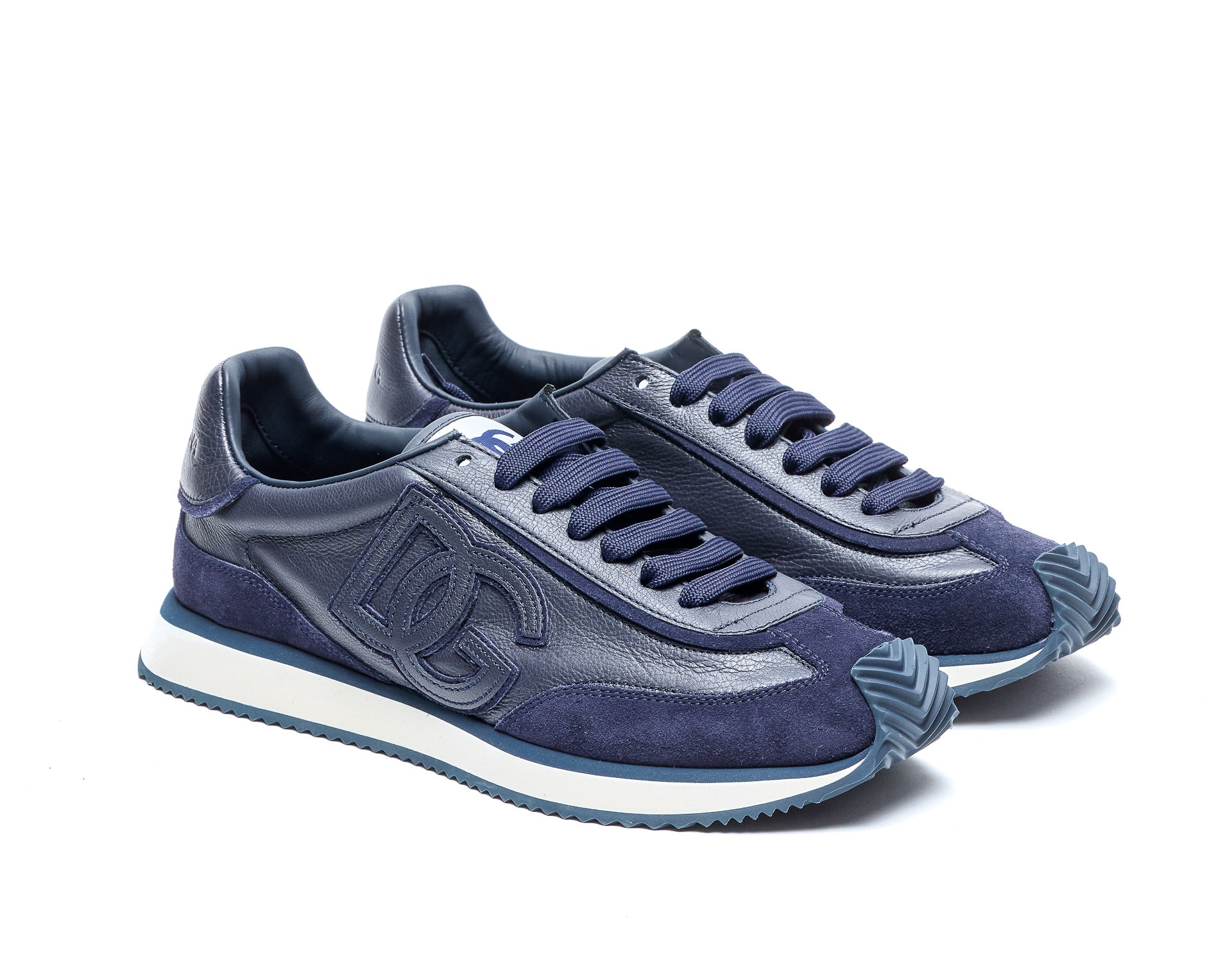 Dolce & Gabbana Sneakers Blue 1005leather And Suede