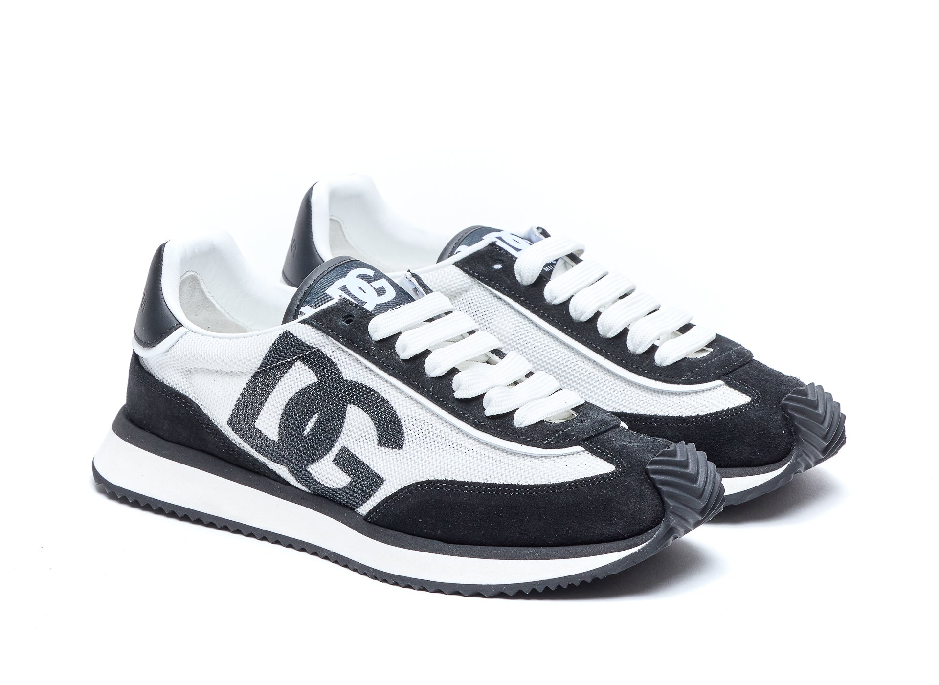 Dolce & Gabbana Sneakers Black Suede And Fabric