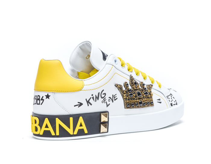 Dolce & Gabbana Sneakers White Leather And Fabric