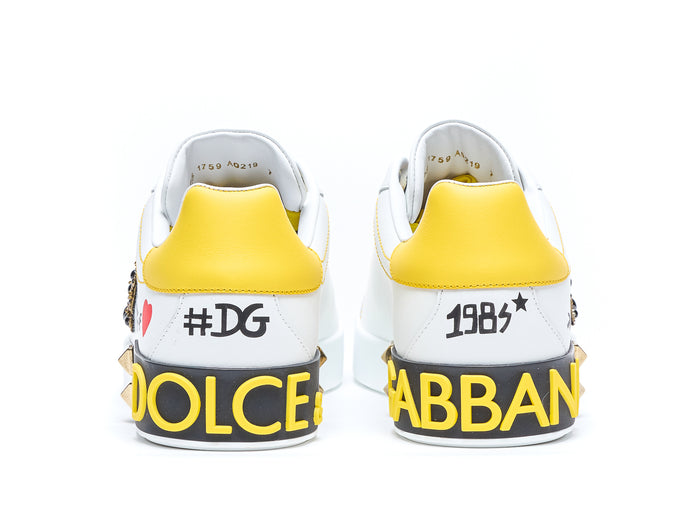 Dolce & Gabbana Sneakers White Leather And Fabric
