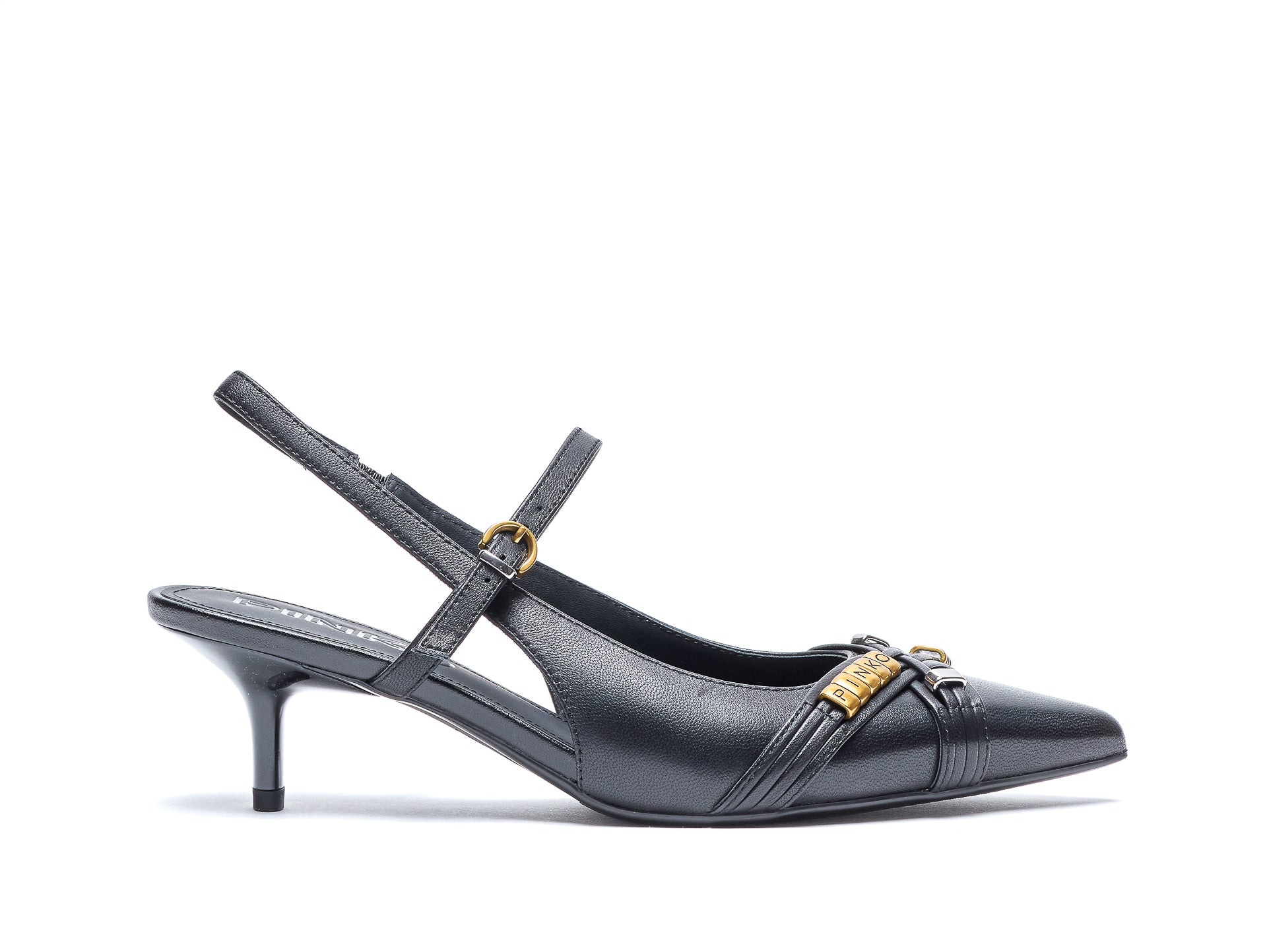 Pinko With Heel Black Leather