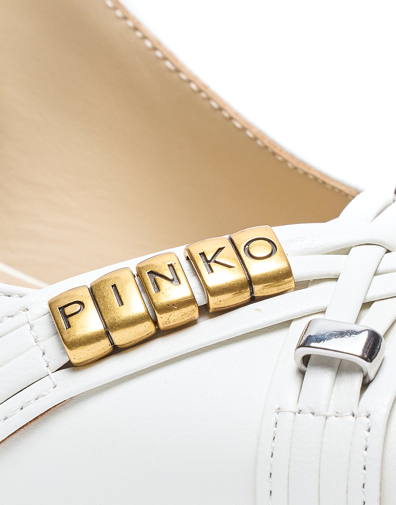 Pinko With Heel White Leather