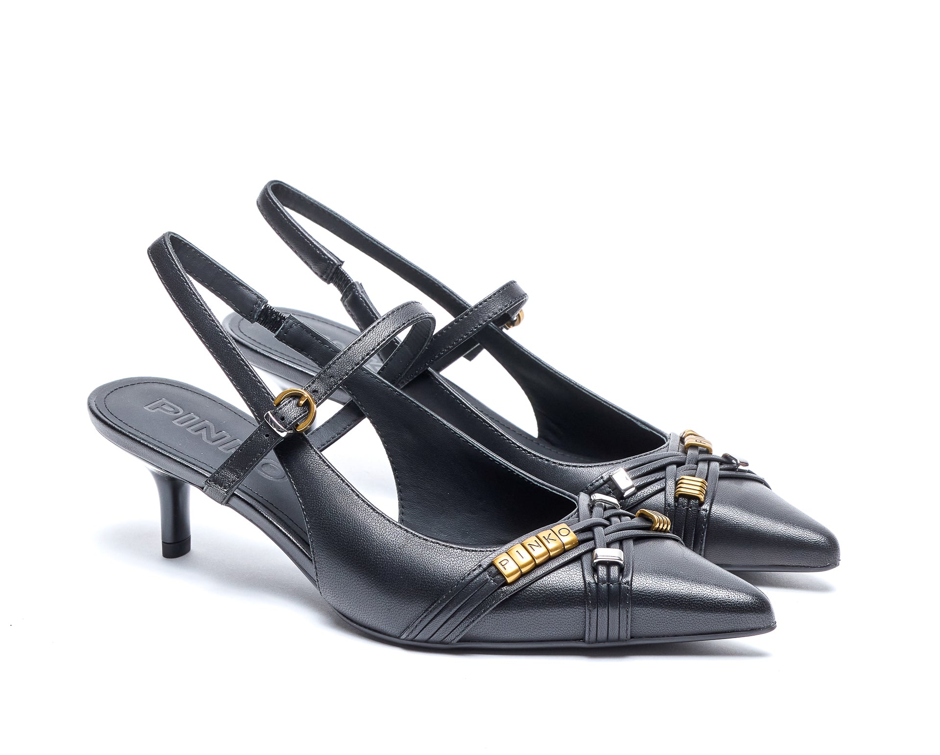 Pinko With Heel Black Leather