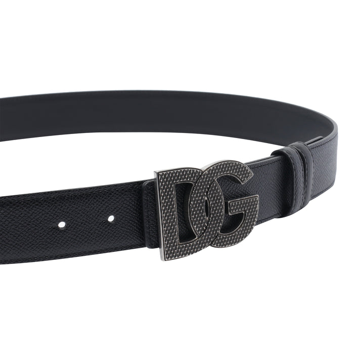 Dolce & Gabbana Belts Black Calf Leather