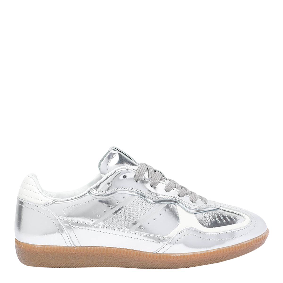 Alohas Sneakers Silver Calf Leather/rubber Sole