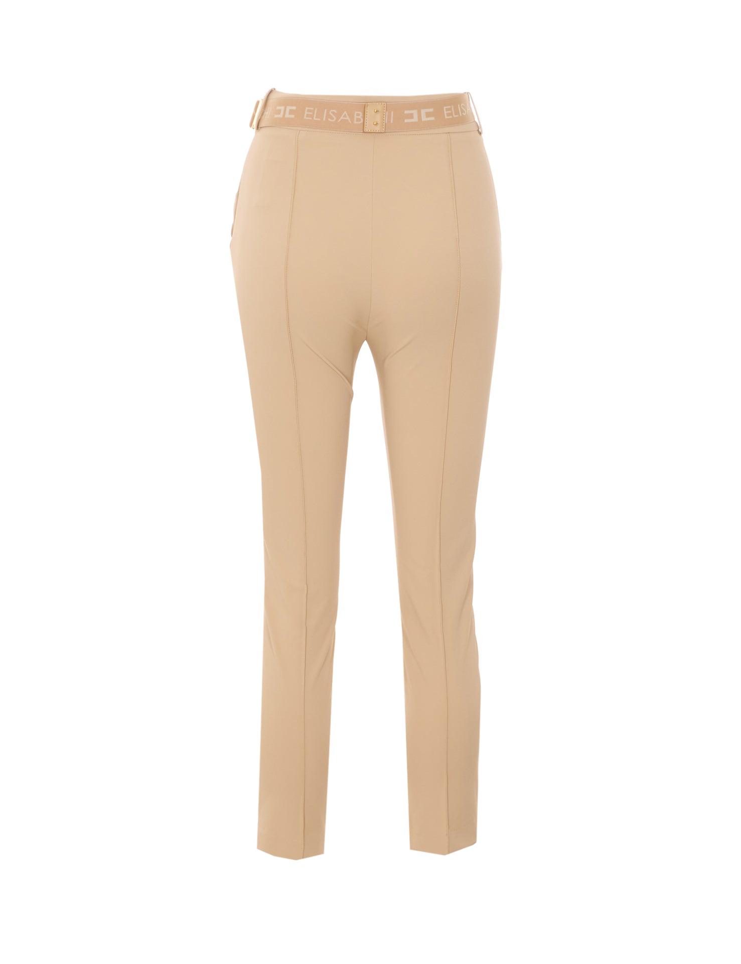Elisabetta Franchi Trousers Beige Polyamide