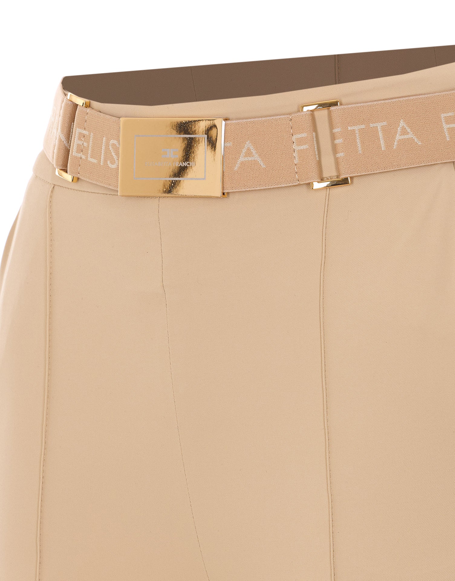 Elisabetta Franchi Trousers Beige Polyamide