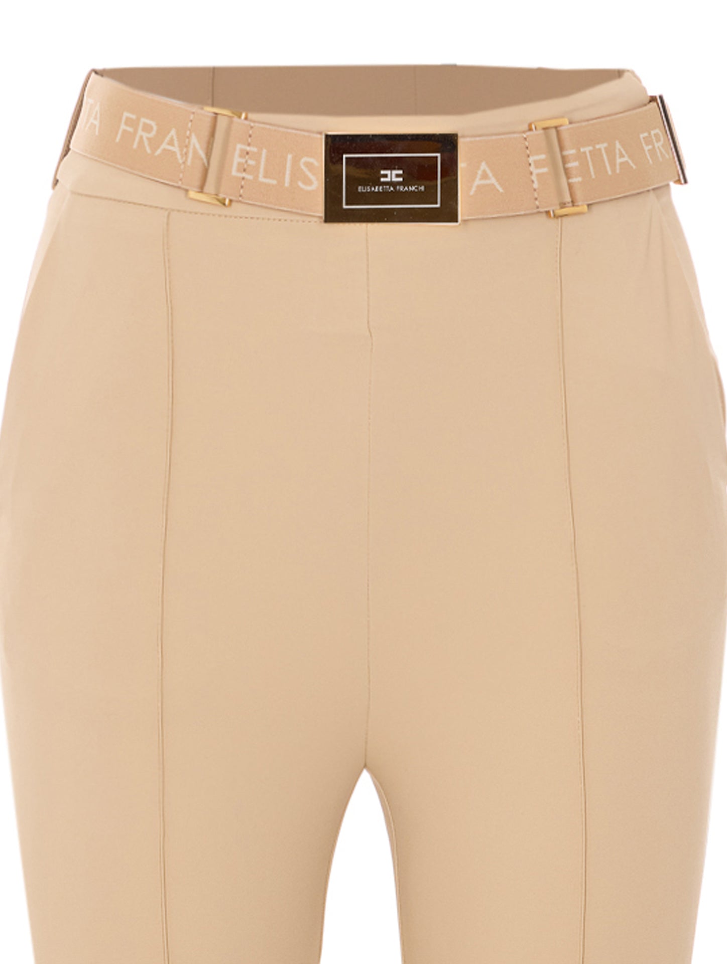 Elisabetta Franchi Trousers Beige Polyamide