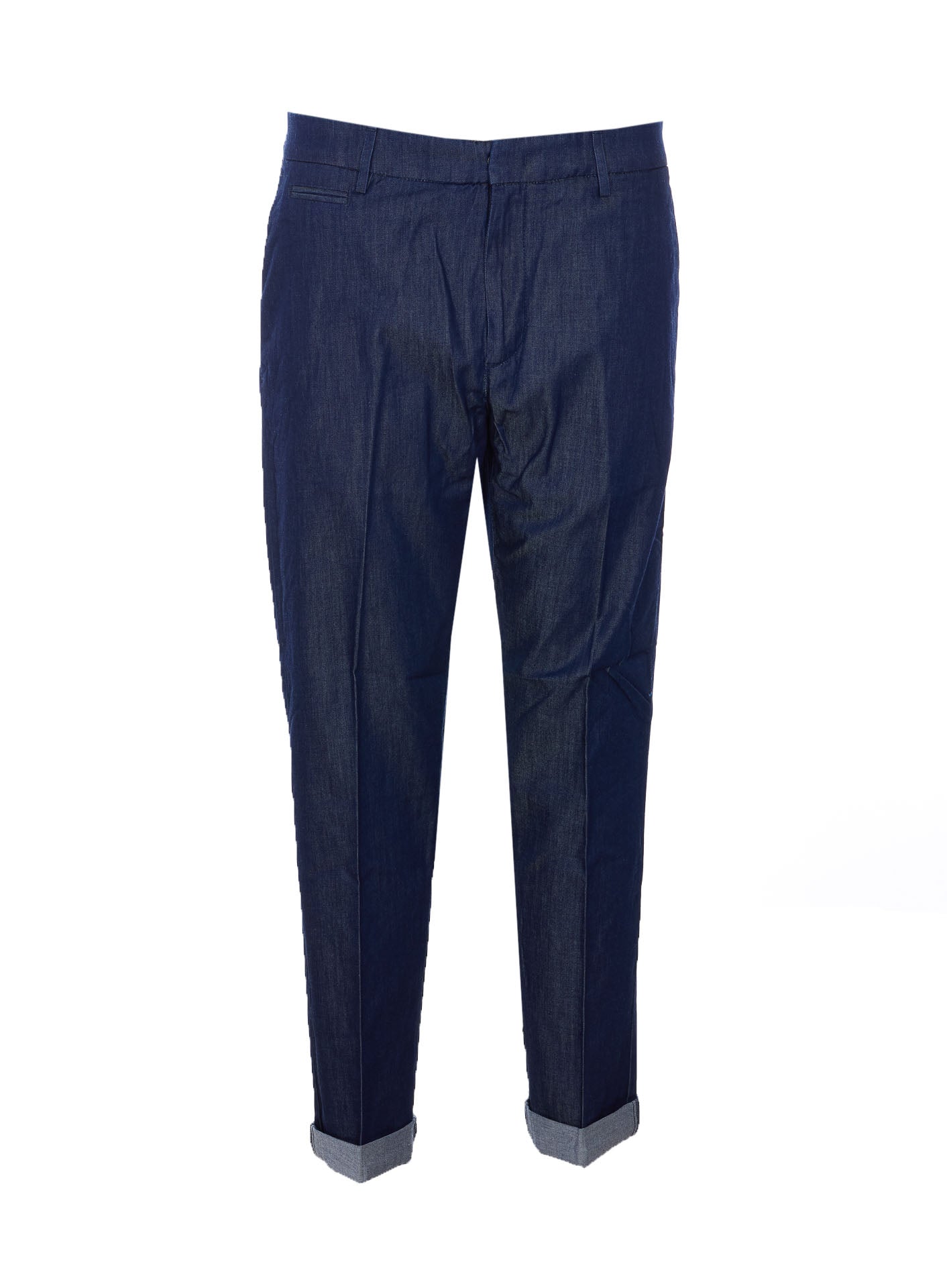Dondup Trousers Blue Cotton