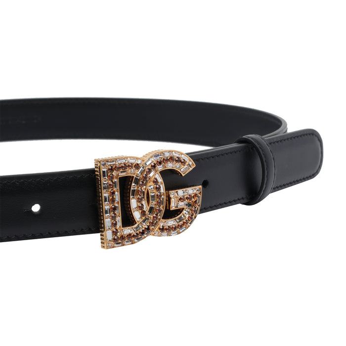 Dolce & Gabbana Belts Black Calf Leather