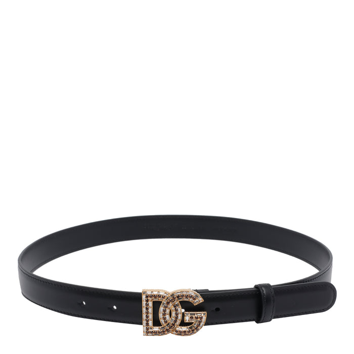 Dolce & Gabbana Belts Black Calf Leather