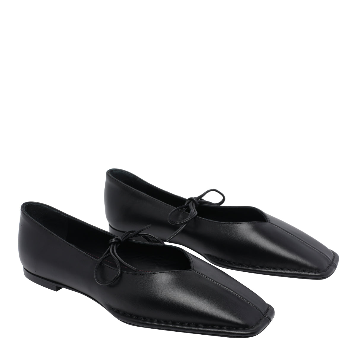 ALOHAS Flat shoes Black Calf Leather/rubber Sole